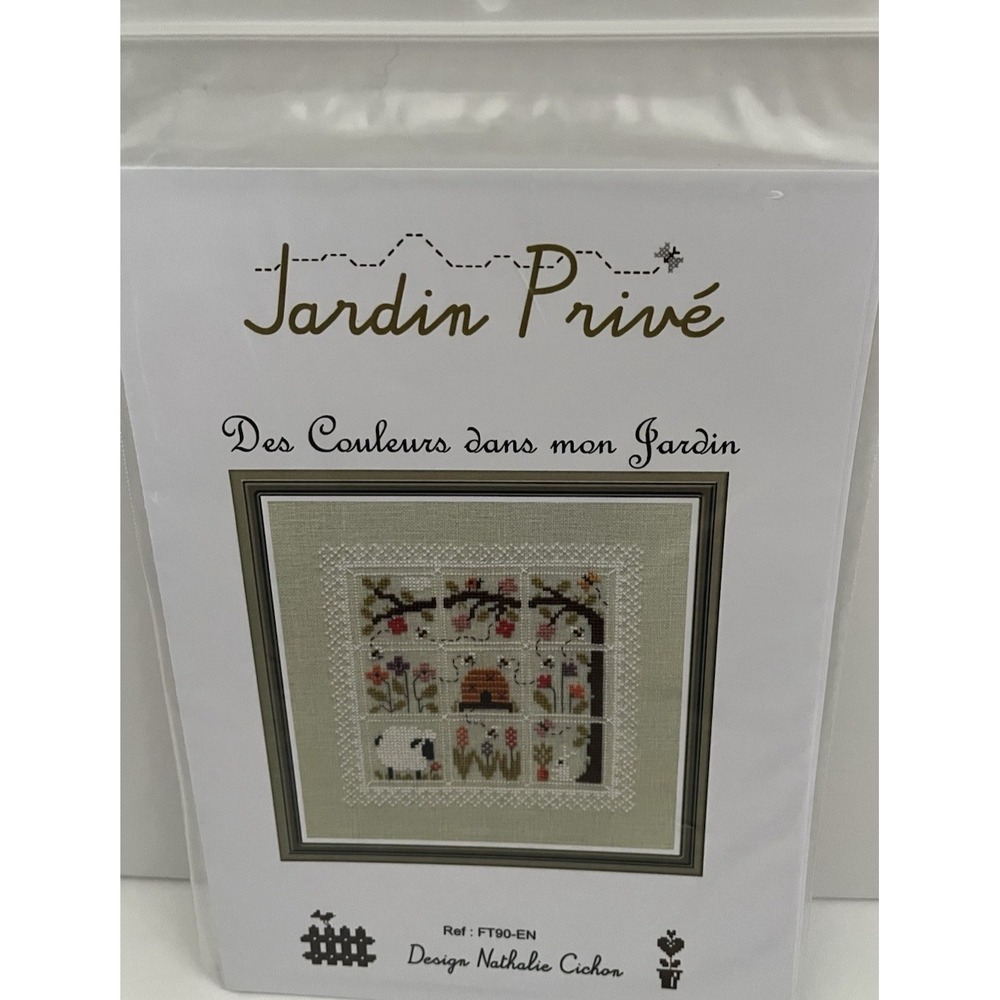 Jardin Prive Des Couleurs dans man Jardin FT90-EN Nathalie Cichon Chart Pattern - Picture 4 of 6